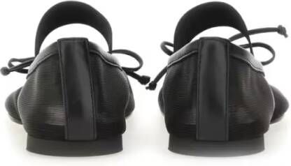 MM6 Maison Margiela "Numeric Anatomic" Dancer Flats in zwart