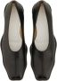 MM6 Maison Margiela Pointed Toe Leather Ballerina Flats in zwart - Thumbnail 1