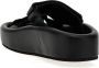 MM6 Maison Margiela Sandalen Adjustable Black Leather Sandals With Rubber Sole in zwart - Thumbnail 1