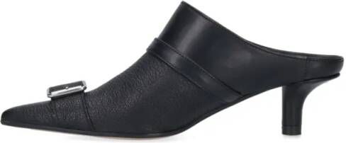 MM6 Maison Margiela Slippers & Mules Buckle Mules – Black in zwart