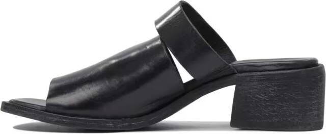 Moma Sandalen Open-Toe Calf Leather Sandals in zwart