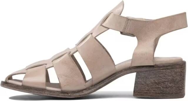 Moma Sandalen Open Toe Sandals With Ankle Strap in beige