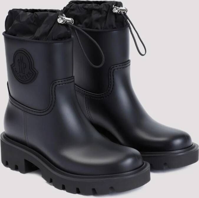 Moncler Boots Kickstream Black Pvc Boots in zwart