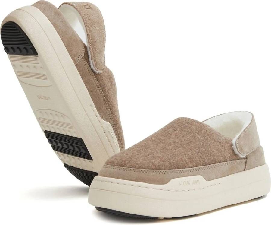 Moonboot Low-Top Sneakers Mb Park Felt Clogs in bruin