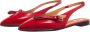 Moschino Hoge hakken Buckled Bow in rood - Thumbnail 1