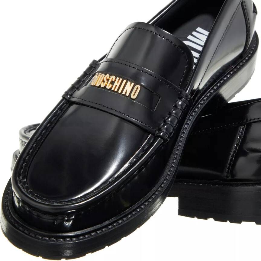 Moschino Loafers & ballerina schoenen College Loafer in zwart