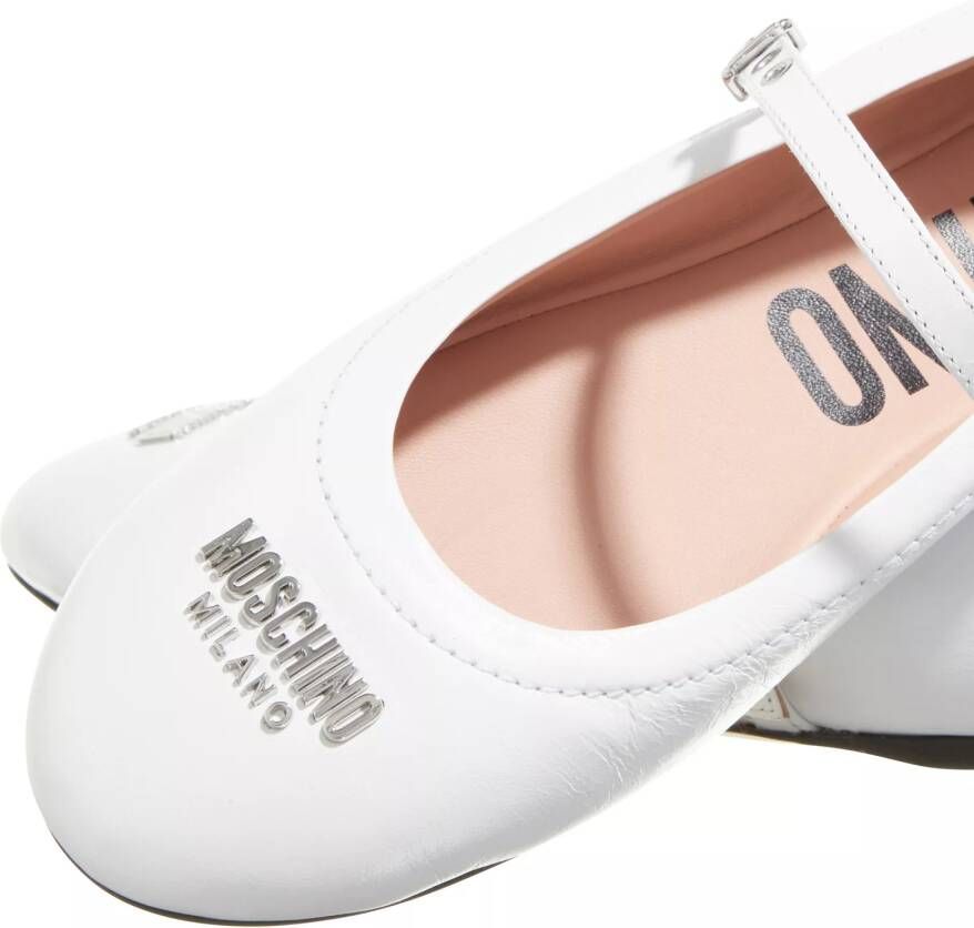 Moschino Loafers & ballerina schoenen Plate Ballerina in wit