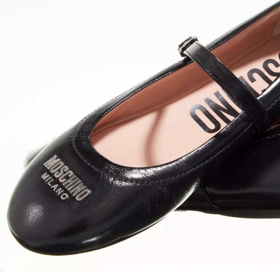 Moschino Loafers & ballerina schoenen Plate Ballerina in zwart