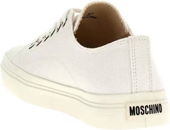 Moschino Low-Top Sneakers Canvas Sneakers in wit