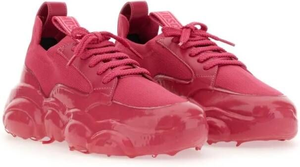 Moschino Low-Top Sneakers Chunky Sole Sneakers With Logo Detail in roze