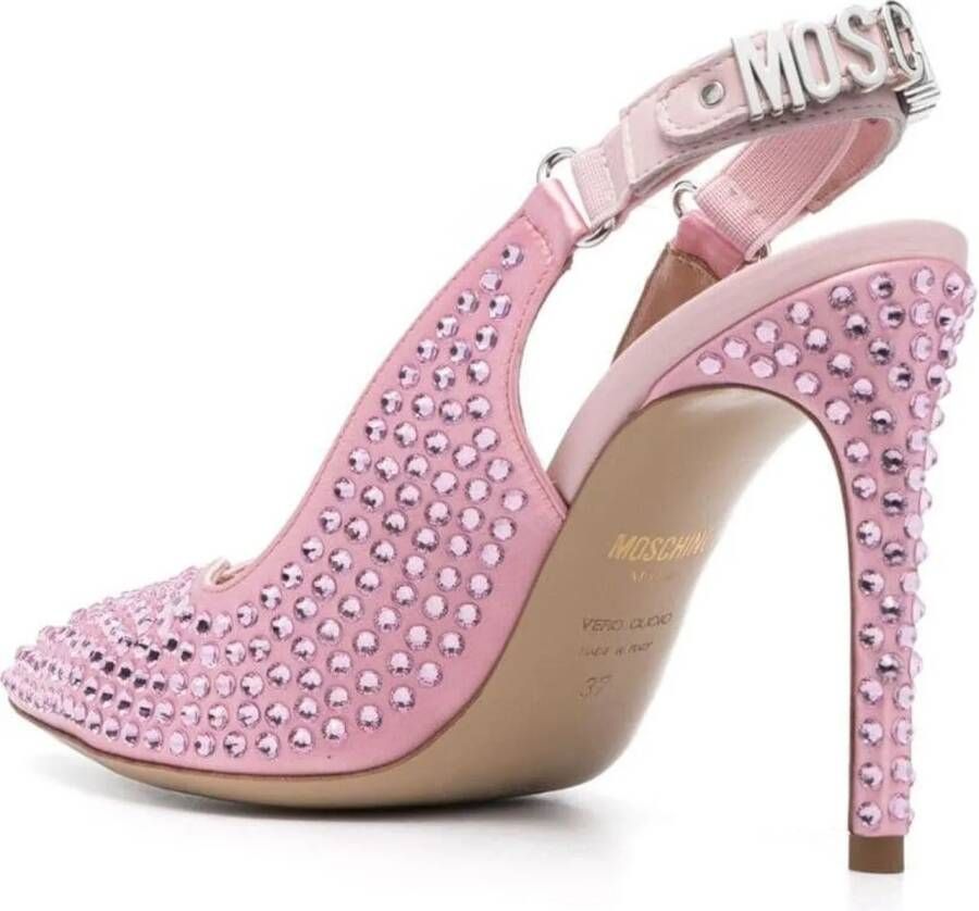 Moschino Hoge hakken Pumps Pink in poeder roze