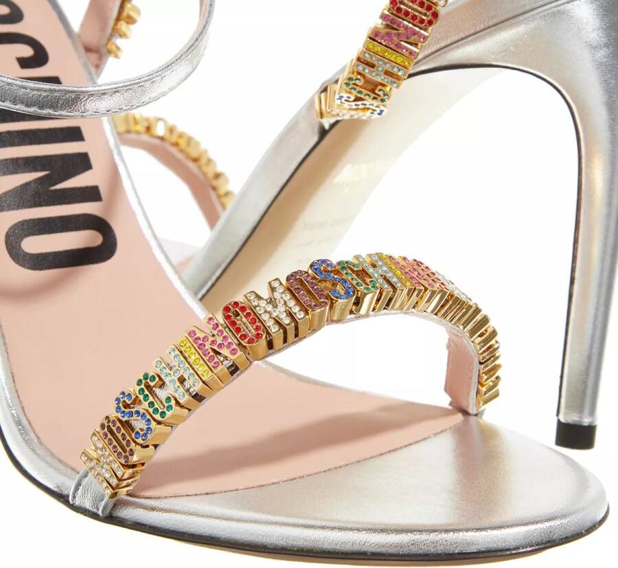 Moschino Sandalen Jewels Mini Lettering Sandals in zilver