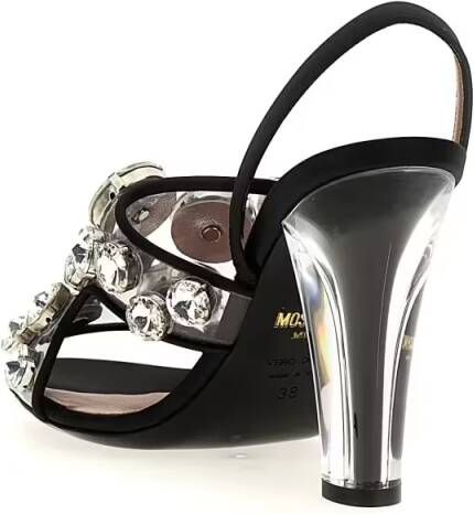 Moschino Sandalen Maxi Crystal Slingbacks in zwart