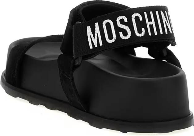 Moschino Sandalen Suede Sandals in zwart