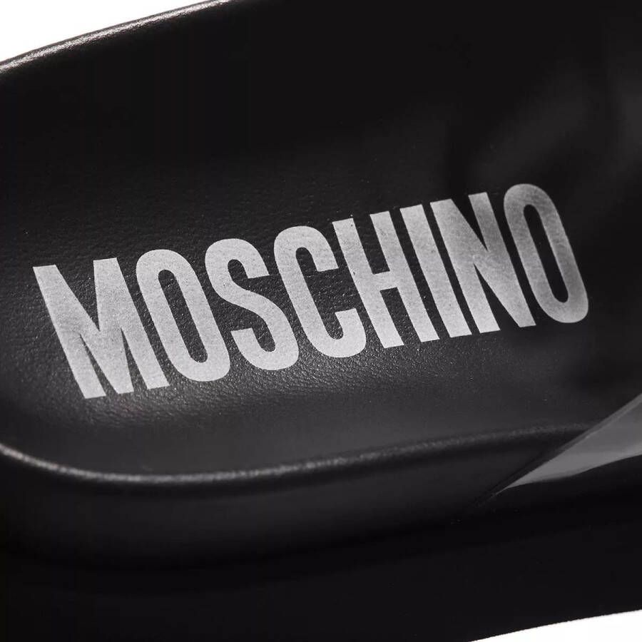 Moschino Slippers Sabotd Fussbet40 Nastro Pvc in black - Schoenen.nl