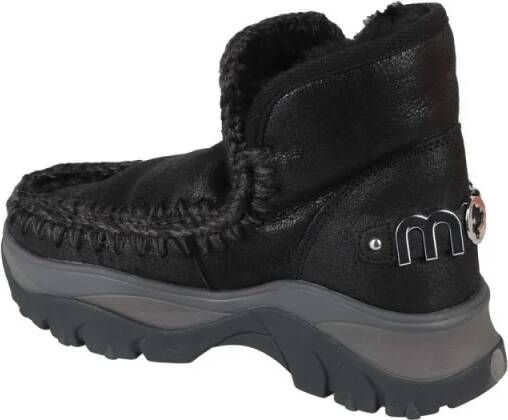 Mou Boots Chunky Eskimo Sneaker Big Logo in zwart