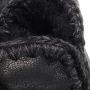 MOU Enkellaarsjes Dames Pantoffels Damesschoenen Suède Eskimo18 Zwart - Thumbnail 4
