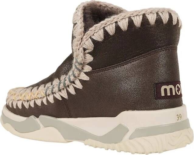 Mou Boots Eskimo Trainer Overstitching in bruin