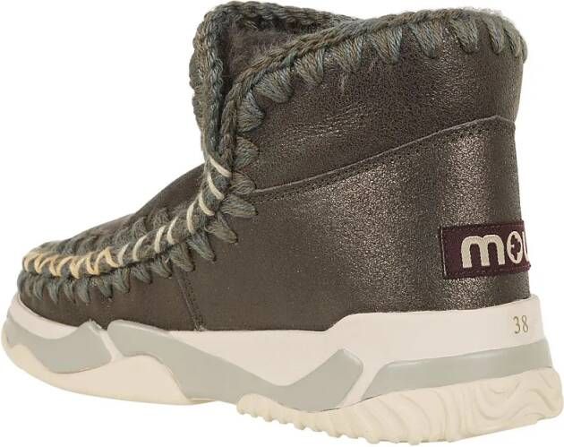Mou Boots Eskimo Trainer Overstitching in groen