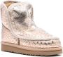 Mou Boots Textured Gold Ankle Boots in beige - Thumbnail 2