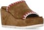 Mou Sandalen Brown Suede Leather Eva Monoband Wedges in bruin - Thumbnail 2