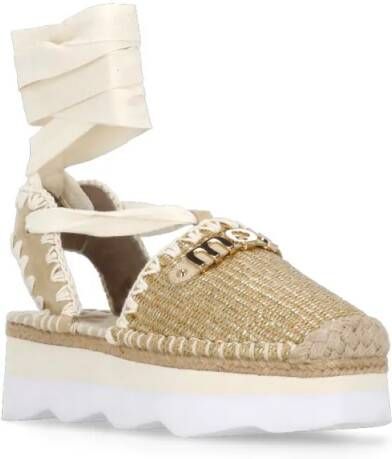 Mou Sandalen Gold Lurex Sandals in goud