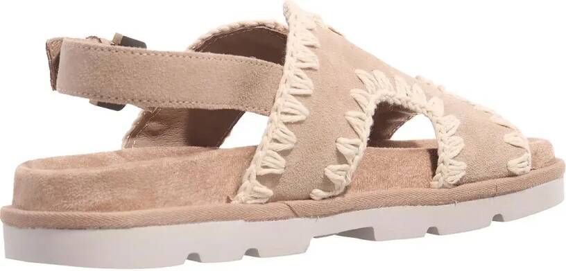 Mou Sandalen Low Bio Sandal With Back Strap in beige
