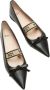 N°21 Leather Ballet Pumps in zwart - Thumbnail 1