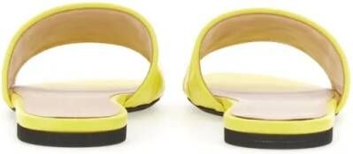 N°21 Sandalen Slide Sandal With Logo in geel