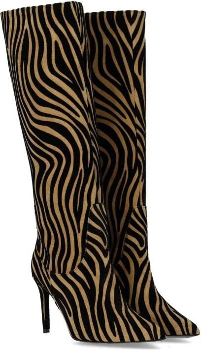 Ncub Boots Bit Beige Zebra Print High Boot in beige