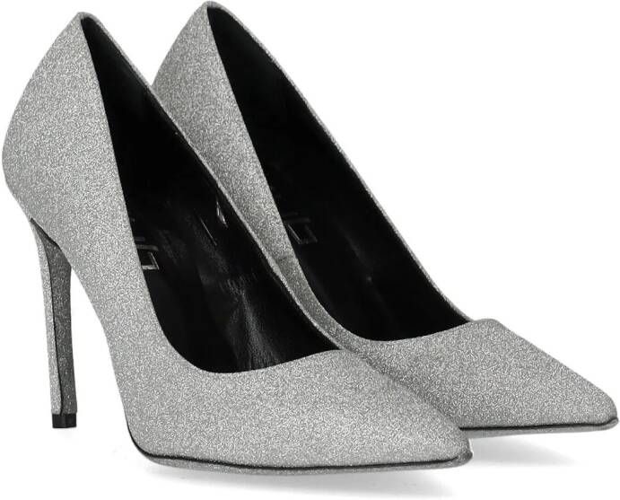 Ncub Hoge hakken Gaba Silver Glitter Pump in zilver