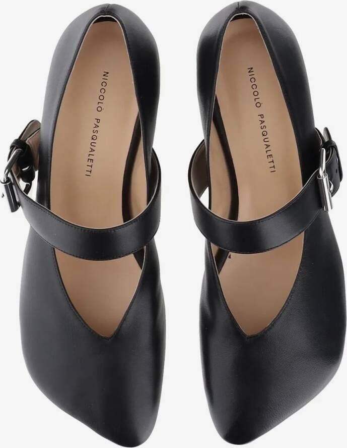 Niccolò Pasqualetti Ballerina Oblique Strap in zwart