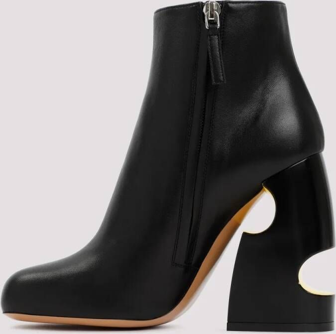 Off-White Boots Black Pop Bulky Nappa Ankle Boot in zwart