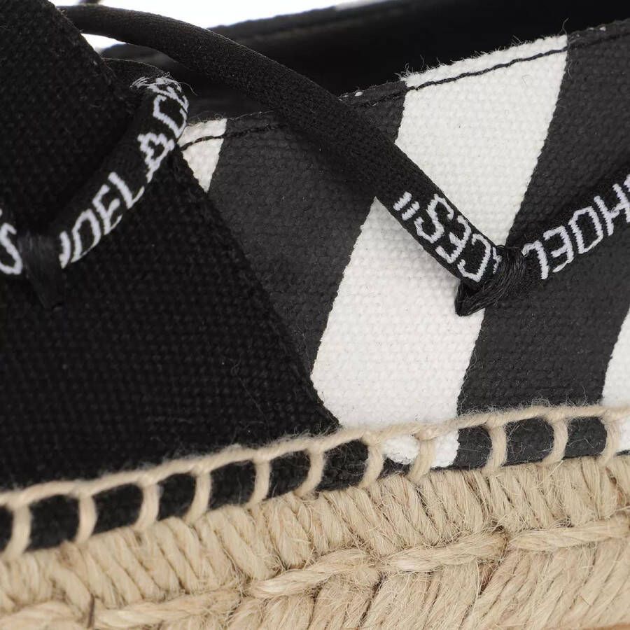 Off-White Espadrilles Canvas Laces Flat Espadrillas in zwart