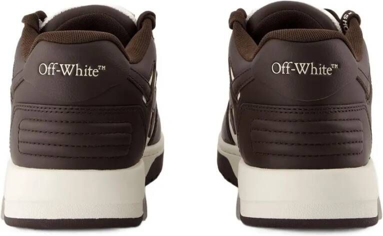 Off-White Low-Top Sneakers Out Of Office Sneakers Leather Brown in bruin