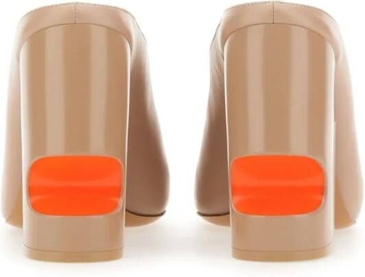 Off-White Slippers & Mules Meteor Heeled Mules in bruin