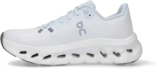 On Low-Top Sneakers White Sneakers With Blue Details And Logo Embroide in wit