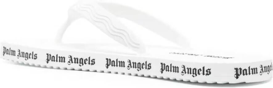Palm Angels Sandalen Logo Flip Flops Sandals in wit