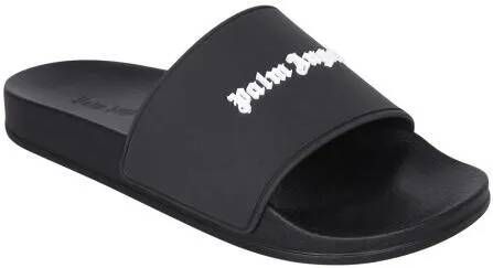 Palm Angels Slippers & Mules Dames Essential Logo Slider Zwart in zwart