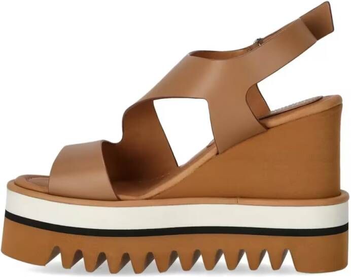 Paloma Barceló Sandalen Zarine Camel Wedge Sandal in bruin