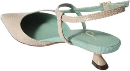 PAOLA D'ARCANO Hoge hakken Pink Lizard Pumps With Kitten Heel in roze