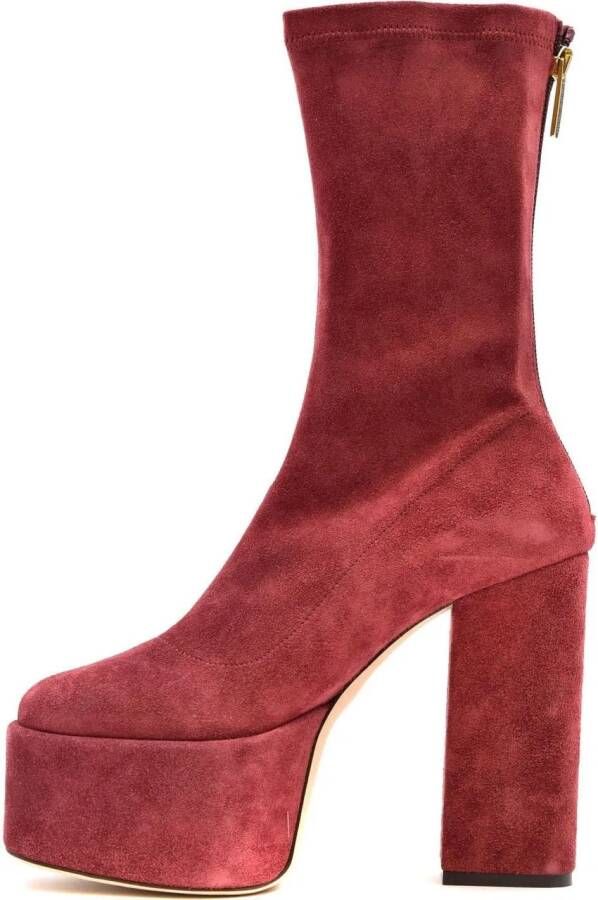 Paris Texas Boots Booties Maroon in bruin
