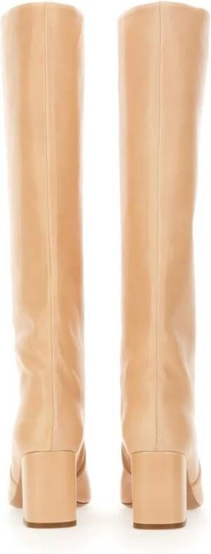 Paris Texas Boots Knee-High Boots With Pointed Toe in beige