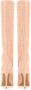 Paris Texas Boots Knee-High Leather Boots With Glossy Crocodile Fini in roze - Thumbnail 1