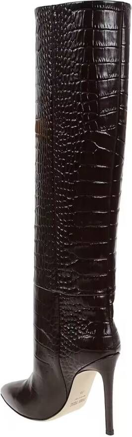 Paris Texas Boots Stiletto Boot In Crocodile-Effect Leather in bruin
