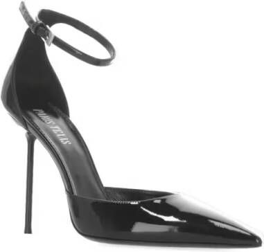 Paris Texas Hoge hakken Arrow Toe Heeled Shoes With Delicate Ankle Strap in zwart