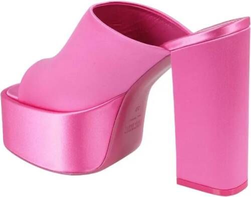 Paris Texas Sandalen Fuchsia Leather Sasha Mule Sandal in roze
