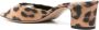 Paris Texas Sandalen Open-Toe Calfskin Sandals With Vibrant Leopard Pri in bruin - Thumbnail 1