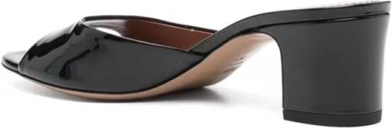 Paris Texas Slippers & Mules Open-Toe Mules With Glossy Finish And Mid-Height B in zwart