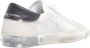 Philippe Model Paris X Sneaker van leer en wit suède met zwarte spoiler Wit - Thumbnail 2